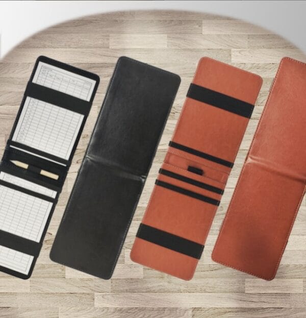 Leren scorecard houder